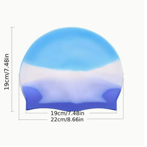 Adults Silicone Waterproof Swimming Cap - Picture 2 of 2